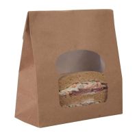 Colpac Recyclable Kraft Sandwich Bags with Window