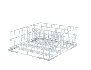DC Rilsan Coated White Wire Glass Basket 450x450mm