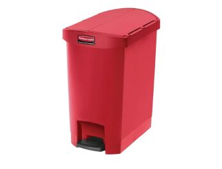 Rubbermaid Red 30 Litre End Step On Pedal Bin